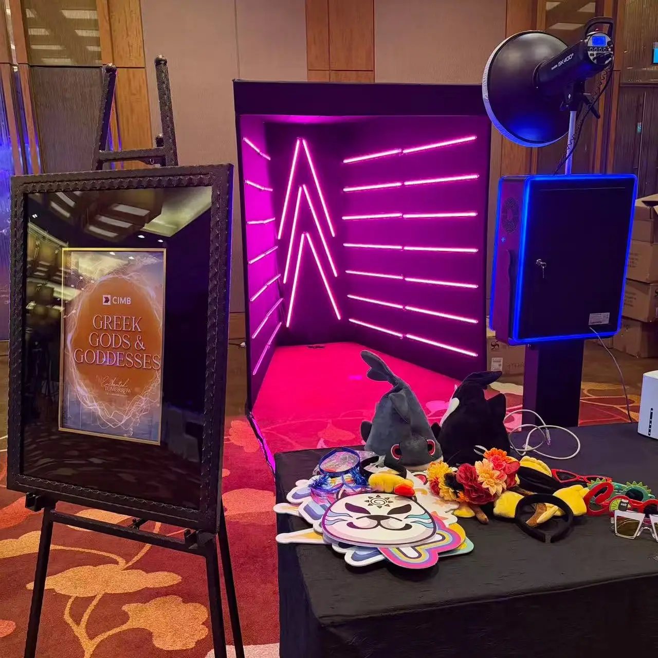 ShutterPop Vogue video booth LED light tunnel setup