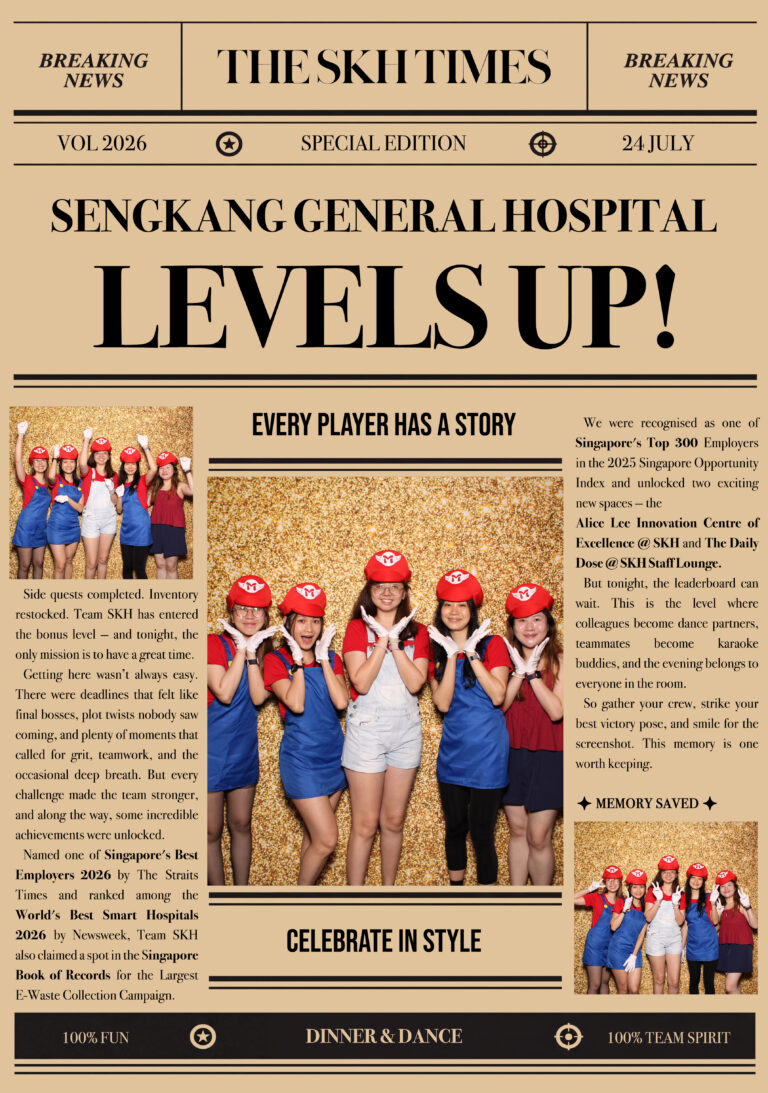 Newspaper photo booth front-page print from a Malaysian event
